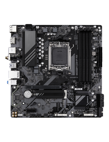 GIGABYTE B650M D3HP AX Placa base - AMD Ryzen serie 9000, VRM de 5+2+2 fases, hasta 8000 MHz DDR5 (OC), 2xPCIe 4.0 M.2, WIFI 6E,