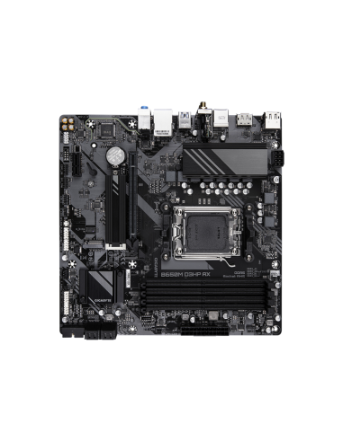 GIGABYTE B650M D3HP AX Placa base - AMD Ryzen serie 9000, VRM de 5+2+2 fases, hasta 8000 MHz DDR5 (OC), 2xPCIe 4.0 M.2, WIFI 6E,
