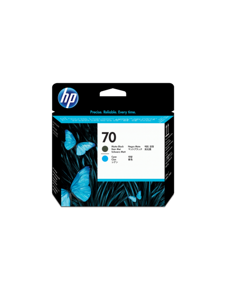 HP Cabezal de impresión 70 negro mate y cian