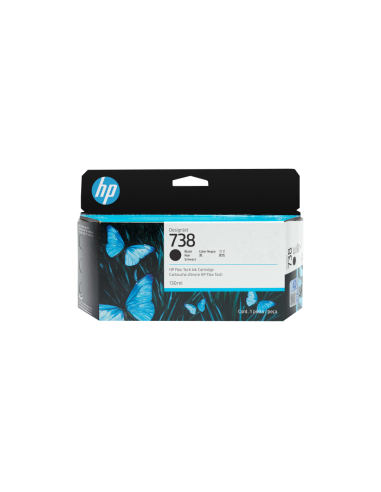 HP Cartucho de tinta negra DesignJet 738 de 130 ml
