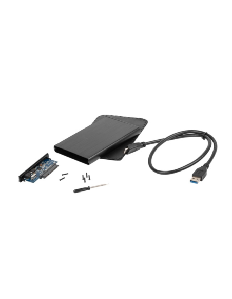 NATEC Rhino Caja de disco duro (HDD) Negro 2.5"