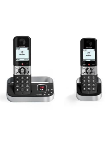 Alcatel F890 Voice Duo zwart Teléfono DECT Identificador de llamadas Negro, Plata
