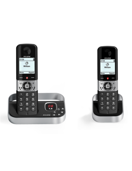 Alcatel F890 Voice Duo zwart Teléfono DECT Identificador de llamadas Negro, Plata