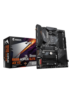 GIGABYTE B550 AORUS ELITE AX V2 Placa base - Procesadores AMD Ryzen 5000, VRM de 12+2 fases, hasta 4733 MHz DDR4, 1xPCIe 4.0 + 1 2