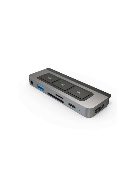 HYPER HD449 base para portátil y replicador de puertos Gris