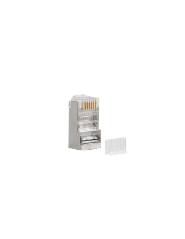 Lanberg PLS-6000 conector RJ-45 Acero inoxidable, Transparente