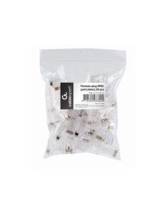 Gembird PLUG3UP6/50 conector RJ-45 Transparente