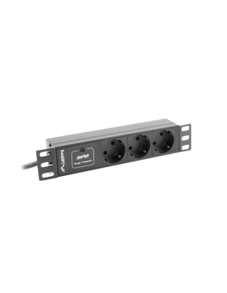 Lanberg PDU-03F-0200-BK unidad de distribución de energía (PDU) 3 salidas AC 1U Negro