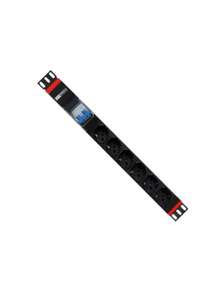 WP WPN-PDU-G02-06 unidad de distribución de energía (PDU) 6 salidas AC 1U Negro, Rojo