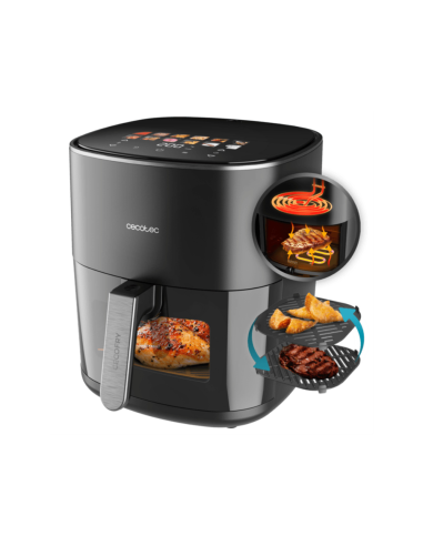 Cecotec Cecofry&Grill Duoheat 6500 Sencillo 6,5 L Independiente 2200 W Freidora de aire caliente Negro