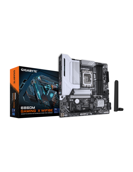 GIGABYTE B860M GAMING X WIFI6E Placa base - CPUs Intel Core Ultra, VRM de 8+1+2+2 fases, hasta 9200MHz DDR5, 1xPCIe 5.0 + 1xPCIe