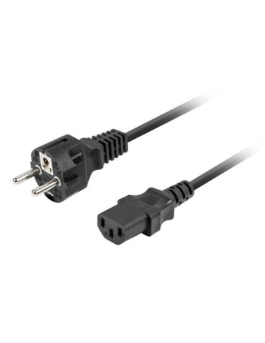 Lanberg CA-C13C-14CC-0018-BK cable de transmisión Negro 1,8 m C13 acoplador CEE7/7