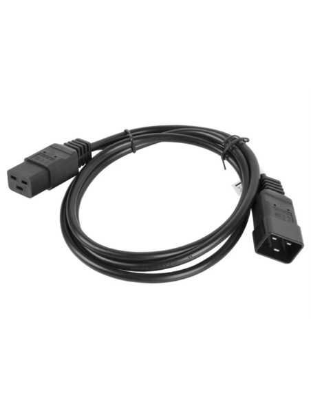 Lanberg CA-C19E-10CC-0018-BK cable de transmisión Negro 1,8 m C19 acoplador C20 acoplador
