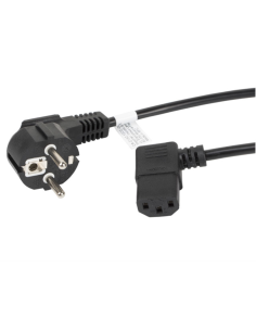 Lanberg CA-C13C-12CC-0018-BK cable de transmisión Negro 2 m C13 acoplador CEE7/7