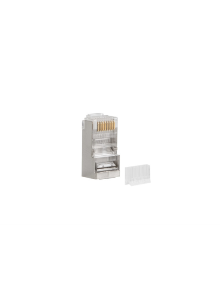 Lanberg PLS-6020 conector RJ-45 Acero inoxidable, Transparente