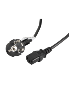 Lanberg CA-C13C-11CC-0050-BK cable de transmisión Negro 5 m C13 acoplador CEE7/7