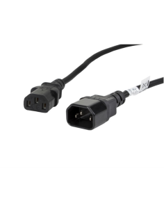 Lanberg CA-C13E-11CC-0018-BK cable de transmisión Negro 1,8 m C13 acoplador C14 acoplador