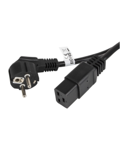 Lanberg CA-C19C-10CC-0018-BK cable de transmisión Negro 1,8 m CEE7/7 C19 acoplador