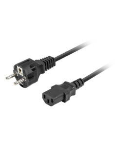 Lanberg CA-C13C-14CC-0018-BK cable de transmisión Negro 1,8 m C13 acoplador CEE7/7