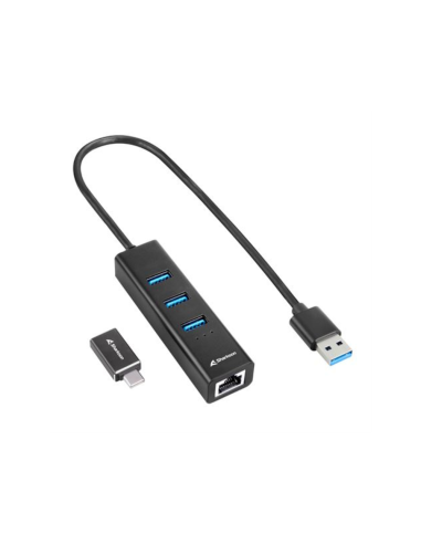 Sharkoon 4044951037575 base para portátil y replicador de puertos Inalámbrico USB 3.2 Gen 1 (3.1 Gen 1) Type-C Negro