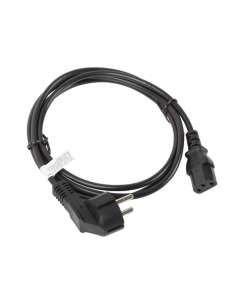 Lanberg CA-C13C-10CC-0018-BK cable de transmisión Negro 1,8 m C13 acoplador CEE7/7
