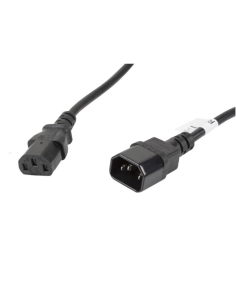 Lanberg CA-C13E-11CC-0050-BK cable de transmisión Negro 5 m C13 acoplador C14 acoplador