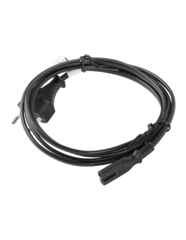 Lanberg CA-C7CA-11CC-0030-BK cable de transmisión Negro 3 m CEE7/16 C7 acoplador