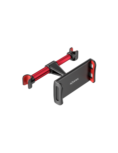 AISENS Soporte Coche Ajustable (1 Pivote) Para Reposacabezas Para Telefono / Tablet, Rojo
