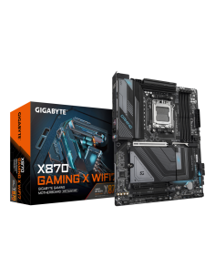 GIGABYTE X870 GAMING X WIFI7 Placa Base - Compatible con CPUs AMD Ryzen 9000, 16+2+2 fases VRM, hasta 8000MHz DDR5 (OC), 1xPCIe 