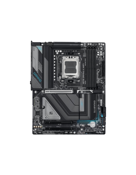 GIGABYTE X870 GAMING X WIFI7 Placa Base - Compatible con CPUs AMD Ryzen 9000, 16+2+2 fases VRM, hasta 8000MHz DDR5 (OC), 1xPCIe 