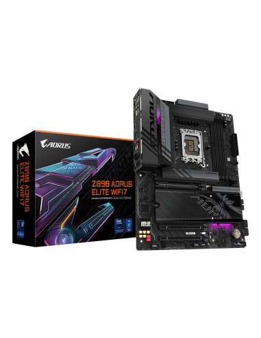 GIGABYTE Placa base Z890 AORUS ELITE WIFI7 - Compatible con CPUs Intel Core Ultra (Serie 2), VRM de 16+1+2 fases, hasta 8800MHz 