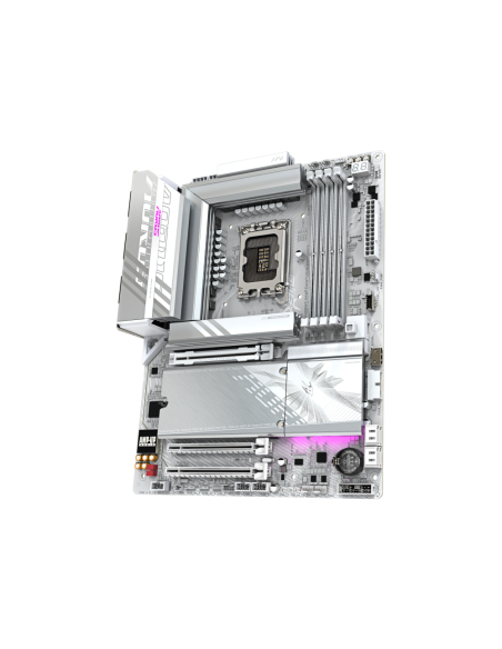 GIGABYTE Placa base Z890 AORUS ELITE WIFI7 ICE - Compatible con CPUs Intel Core Ultra (Serie 2), VRM de 16+1+2 fases, hasta 8800