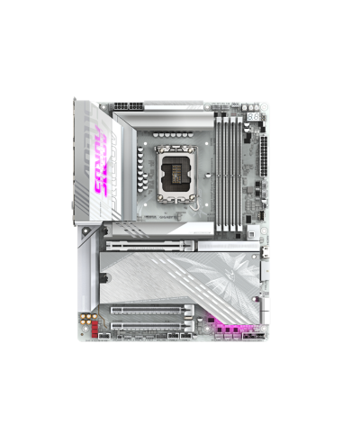 GIGABYTE Placa base Z890 AORUS ELITE X ICE - Compatible con CPUs Intel Core Ultra (Serie 2), VRM de 16+1+2 fases, hasta 9500MHz 