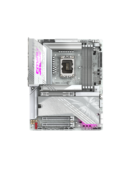 GIGABYTE Placa base Z890 AORUS ELITE X ICE - Compatible con CPUs Intel Core Ultra (Serie 2), VRM de 16+1+2 fases, hasta 9500MHz 