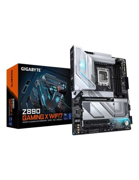 GIGABYTE Placa base Z890 GAMING X WIFI7 - Compatible con CPUs Intel Core Ultra (Serie 2), VRM de 16+1+2 fases, hasta 8800MHz DDR
