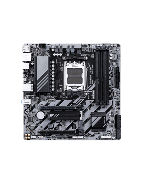 GIGABYTE B840M DS3H Placa base - Procesadores AMD Ryzen 9000, VRM de 8+2+2 fases, hasta 8200 MHz DDR5, 2xPCIe 4.0 M.2, LAN 2.5Gb