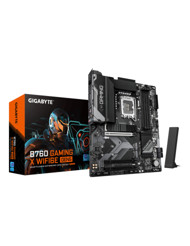 GIGABYTE B760 GAMING X WIFI6E GEN5 Placa Base – Compatible con procesadores Intel Core 14ª generación, VRM de 8+1+1 fases, hasta
