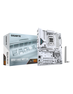 GIGABYTE B850 EAGLE WIFI7 ICE Placa base - Procesadores AMD Ryzen serie 9000, VRM digital de 8+2+2 fases, hasta 8200 MHz DDR5 (O