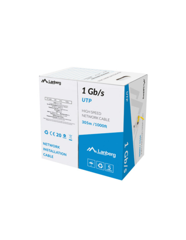Lanberg LCU6-10CC-0305-Y cable de red Amarillo 305 m U/UTP (UTP)