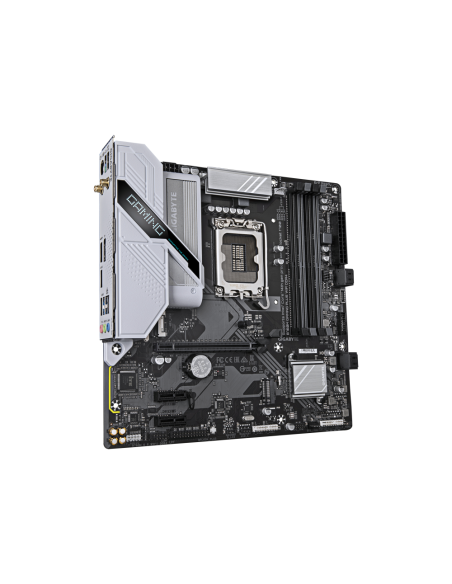 GIGABYTE B760M GAMING PLUS WIFI DDR4 Placa base - Compatible con procesadores Intel Core de 14ª generación, VRM de 4+1+1 fases, 
