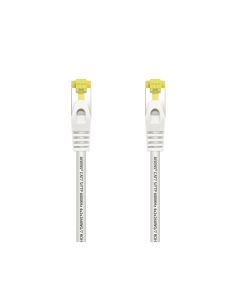 AISENS Cable De Red Latiguillo RJ45 LSZH Cat.7 600 MHz S/FTP PIMF AWG26, Blanco, 0.5 m