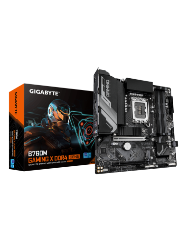 GIGABYTE B760M GAMING X DDR4 GEN5 Placa Base – Compatible con procesadores Intel Core 14ª generación, VRM de 8+1+1 fases, hasta 