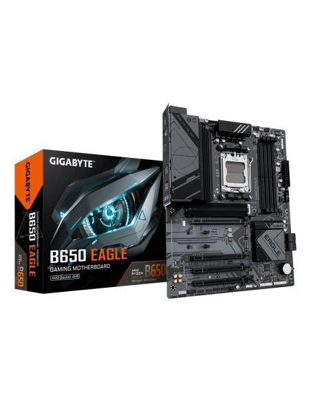 GIGABYTE B650 EAGLE Placa base - AMD Ryzen serie 9000, VRM de 12+2+2 fases, hasta 7600 MHz DDR5 (OC), 1xPCIe 5.0 + 2xPCIe 4.0 M.