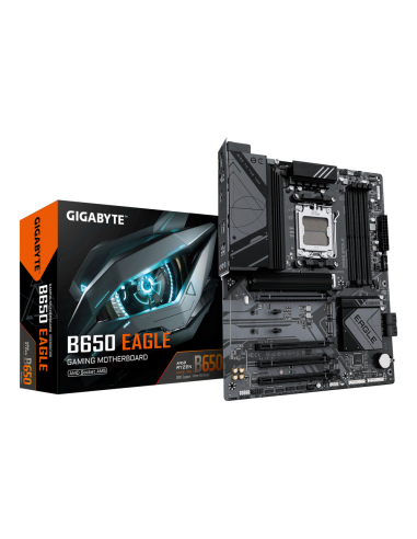GIGABYTE B650 EAGLE Placa base - AMD Ryzen serie 9000, VRM de 12+2+2 fases, hasta 7600 MHz DDR5 (OC), 1xPCIe 5.0 + 2xPCIe 4.0 M.