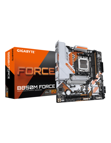 GIGABYTE B850M FORCE Placa Base – Compatible con procesadores AMD Ryzen serie 9000, VRM digital de 8+2+2 fases, hasta 9600 MHz D