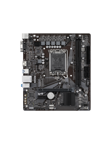 GIGABYTE H610M H V2 Placa base - Compatible con procesadores Intel Core 14th CPUs, 4+1+1 Hybrid Digital VRM, up to 5600MHz DDR5,