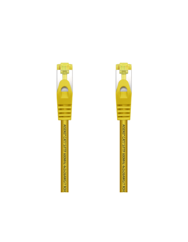 AISENS Cable De Red Latiguillo RJ45 LSZH Cat.7 600 MHz S/FTP PIMF AWG26, Amarillo, 0.5 m