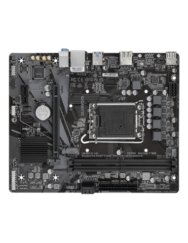 GIGABYTE H610M K V2 Placa base - Procesadores Intel Core 14ª generación, hasta 5600 MHz DDR5, 1xPCIe 3.0 M.2, LAN 1GbE, USB 3.2 