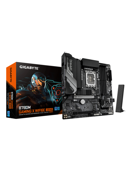 GIGABYTE B760M GAMING X WIFI6E GEN5 Placa Base – Compatible con procesadores Intel Core 14ª generación, VRM de 8+1+1 fases, hast