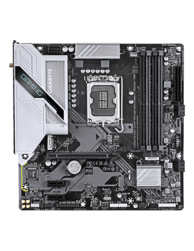 GIGABYTE B760M GAMING PLUS WIFI DDR4 Placa base - Compatible con procesadores Intel Core de 14ª generación, VRM de 4+1+1 fases, 